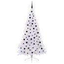 vidaXL Mű karácsonyfa 300 LED-del állvánnyal Fehér 210 cm PVC és Acél