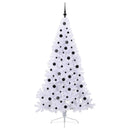 vidaXL Mű karácsonyfa 300 LED-del állvánnyal Fehér 210 cm PVC és Acél