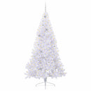 vidaXL Mű karácsonyfa 300 LED-del állvánnyal Fehér 210 cm PVC és Acél