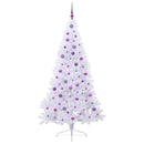 vidaXL Mű karácsonyfa 300 LED-del állvánnyal Fehér 210 cm PVC és Acél