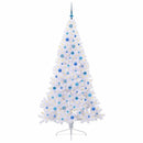 vidaXL Mű karácsonyfa 300 LED-del állvánnyal Fehér 210 cm PVC és Acél