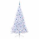 vidaXL Mű karácsonyfa 300 LED-del állvánnyal Fehér 210 cm PVC és Acél