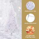 vidaXL Mű karácsonyfa 300 LED-del állvánnyal Fehér 240 cm PVC és Acél
