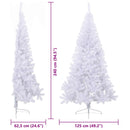 vidaXL Mű karácsonyfa 300 LED-del állvánnyal Fehér 240 cm PVC és Acél