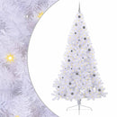 vidaXL Mű karácsonyfa 300 LED-del állvánnyal Fehér 240 cm PVC és Acél