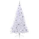 vidaXL Mű karácsonyfa 300 LED-del állvánnyal Fehér 240 cm PVC és Acél