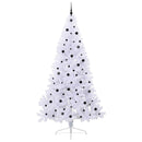 vidaXL Mű karácsonyfa 300 LED-del állvánnyal Fehér 240 cm PVC és Acél