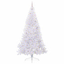 vidaXL Mű karácsonyfa 300 LED-del állvánnyal Fehér 240 cm PVC és Acél