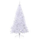 vidaXL Mű karácsonyfa 300 LED-del állvánnyal Fehér 240 cm PVC és Acél