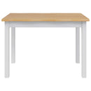 VidaXL Étkezőasztal EKAI Fehér 112 x 70 x 76,5 cm Tömör Fenyőfa