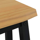 VidaXL Étkező pad EKAI Fekete 91,5 x 29 x 45,5 cm Tömör Fenyőfa