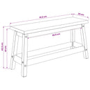 VidaXL Étkező pad EKAI Fekete 91,5 x 29 x 45,5 cm Tömör Fenyőfa