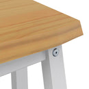 VidaXL Étkező pad EKAI Fehér 91,5 x 29 x 45,5 cm Tömör Fenyőfa