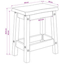 VidaXL Bárszék EKAI 2 pcs Fekete 40 x 29 x 45,5 cm Tömör Fenyőfa