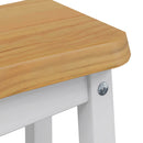 VidaXL Bárszék EKAI 2 pcs Fehér 40 x 29 x 45,5 cm Tömör Fenyőfa