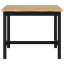 VidaXL Magas bárasztal EKAI Fekete 112 x 70 x 91 cm Tömör Fenyőfa