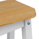 VidaXL Magas Bárszék EKAI 2 pcs Fehér 40 x 29 x 63 cm Tömör Fenyőfa