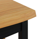 VidaXL Dohányzóasztal EKAI Fekete 100 x 60 x 45,5 cm Tömör Fenyőfa