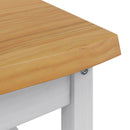 VidaXL Dohányzóasztal EKAI Fehér 100 x 60 x 45,5 cm Tömör Fenyőfa