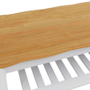 VidaXL Dohányzóasztal EKAI Fehér 100 x 60 x 45,5 cm Tömör Fenyőfa