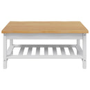 VidaXL Dohányzóasztal EKAI Fehér 100 x 60 x 45,5 cm Tömör Fenyőfa