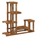 vidaXL Növényállvány Természetes 93,5 x 25 x 91,5 cm Tömör Akácfa