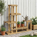 vidaXL Növényállvány Fehér 93,5 x 25 x 91,5 cm Tömör Akácfa