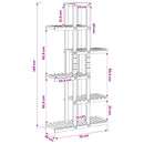vidaXL Növényállvány Természetes 68 x 23,5 x 140 cm Tömör Akácfa
