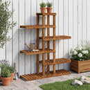 vidaXL Növényállvány Természetes 93 x 25 x 114,5 cm Tömör Akácfa
