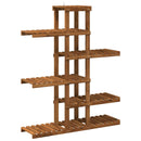 vidaXL Növényállvány Természetes 93 x 25 x 114,5 cm Tömör Akácfa