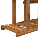 vidaXL Növényállvány Természetes 123 x 25 x 78,5 cm Tömör Akácfa