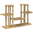 vidaXL Növényállvány Fehér 123 x 25 x 78,5 cm Tömör Akácfa