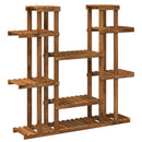 vidaXL Növényállvány Természetes 123 x 25 x 114,5 cm Tömör Akácfa