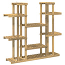 vidaXL Növényállvány Fehér 123 x 25 x 114,5 cm Tömör Akácfa