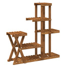 vidaXL Növényállvány Természetes 95 x 25 x 101,5 cm Tömör Akácfa