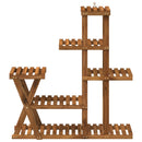 vidaXL Növényállvány Természetes 95 x 25 x 101,5 cm Tömör Akácfa