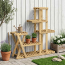 vidaXL Növényállvány Fehér 95 x 25 x 101,5 cm Tömör Akácfa