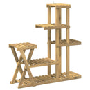 vidaXL Növényállvány Fehér 95 x 25 x 101,5 cm Tömör Akácfa