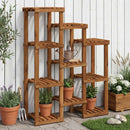 vidaXL Növényállvány Természetes 85 x 30 x 114,5 cm Tömör Akácfa
