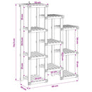 vidaXL Növényállvány Fehér 85 x 30 x 114,5 cm Tömör Akácfa