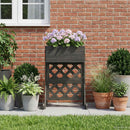 vidaXL Függőleges kertialátét Szürke 48 x 30 x 70,5 cm Szilárd fenyőfa