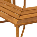 vidaXL Fa pad 2 db 160 x 140 x 86 cm Tömör Akácfa Természetes