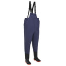 vidaXL Mellkas waders csizmával PVC Bevonatú Poliészter Méret 43 Kék