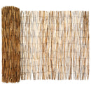 vidaXL Kerti Kerítés Karbonizált 300 x 90 cm Nád