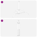 vidaXL Ernyő állvány Fehér Acél for 25-32 mm Pole