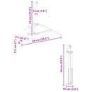 vidaXL Ernyő állvány Fehér Acél for 25-32 mm Pole