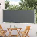 vidaXL Húzható oldalsó napernyő Antracitszürke 500 x 100 cm Poliészter