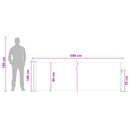 vidaXL Húzható oldalsó napernyő Antracitszürke 500 x 100 cm Poliészter