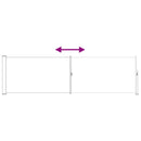 vidaXL Húzható oldalsó napernyő 117 x 500 cm Poliészter Négyszögletes