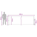 vidaXL Húzható oldalsó napernyő Tópszínű 600 x 117 cm Poliészter